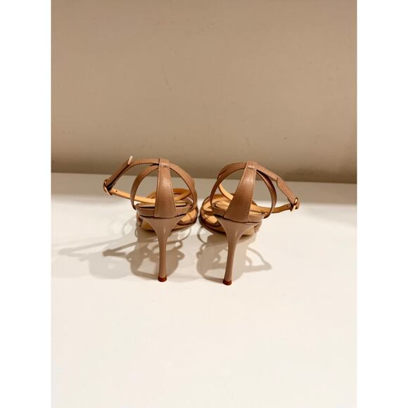 Marion Parke Lillian Nappa Leather Stilettos Strappy Sandals Buff Women's US 7 - Picture 7 of 11
